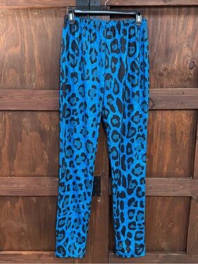 SHEIN Blue & Black Leopard Print Leggings
